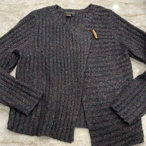 Royal Robbins | Toggle Boucle Cardigan | Grey /‎ Purple | Women's Size Large